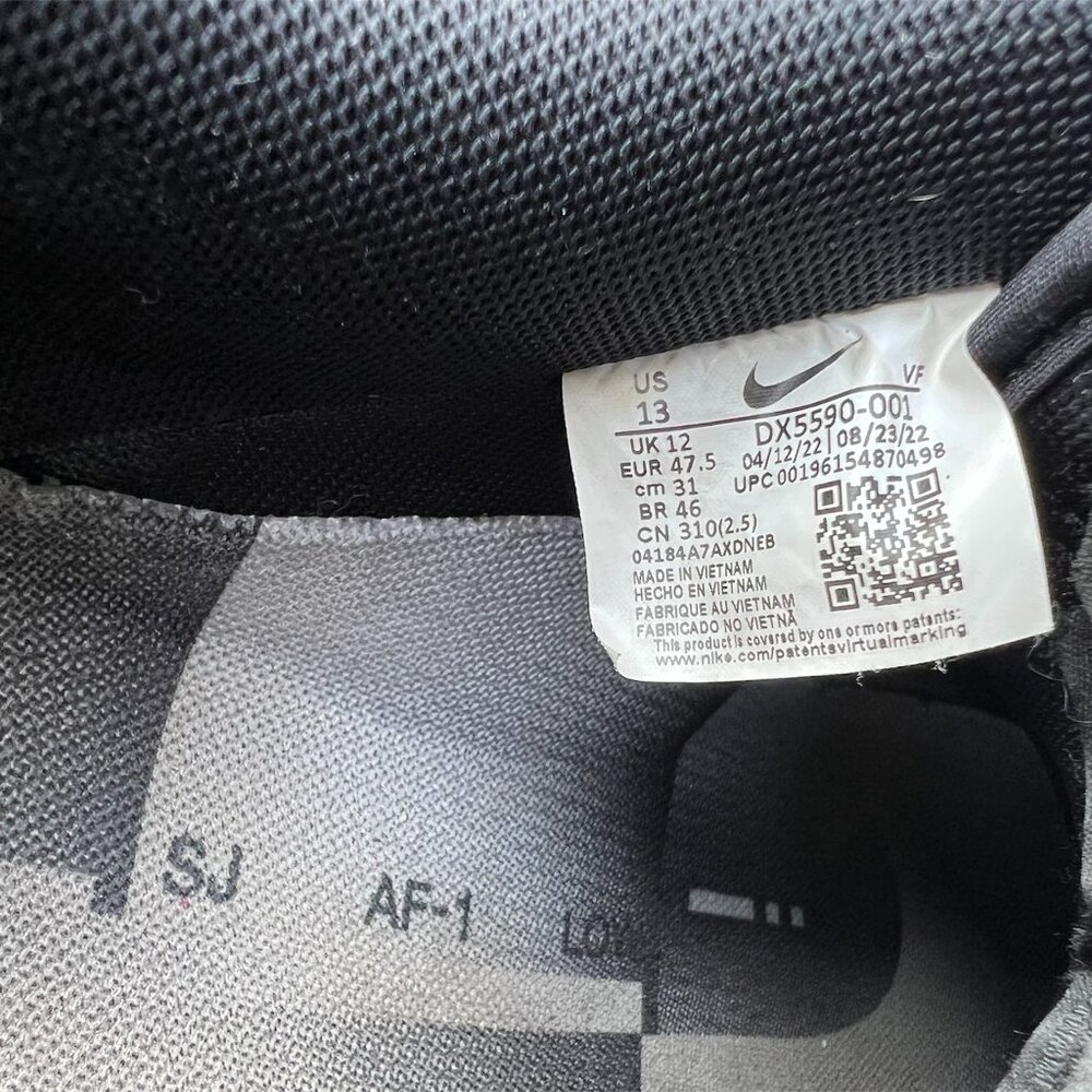 Nike Air Force 1 Low SP Slam Jam Black Off Noir | Men’s 13 - Picture 7 of 9